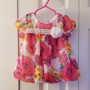 Floral baby bubble dress 3-6 months